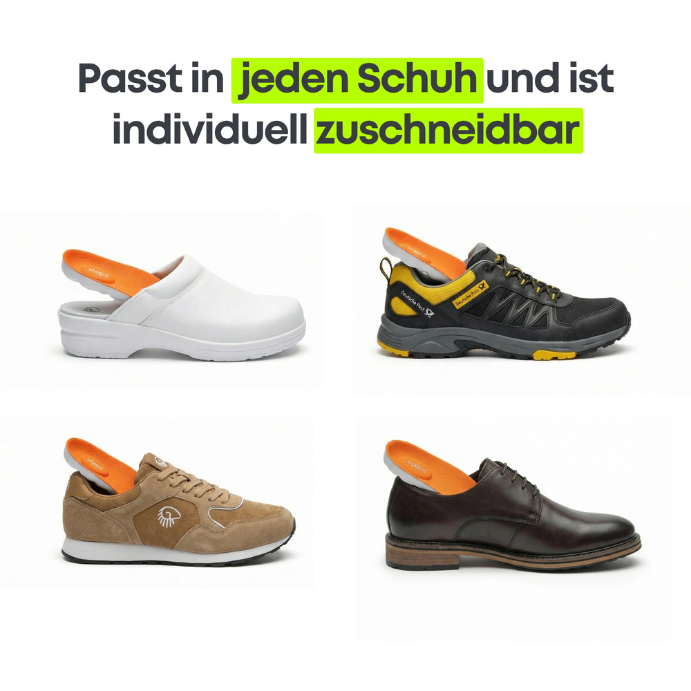 Entlastungssohlen bei Fersenschmerzen & Plantarfasziitis