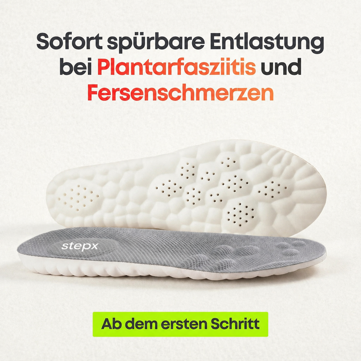 Entlastungssohlen bei Fersenschmerzen & Plantarfasziitis