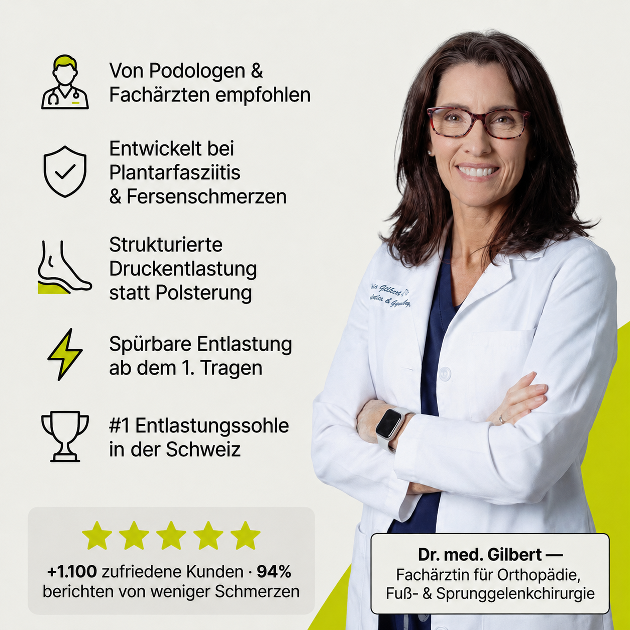 Entlastungssohlen bei Fersenschmerzen & Plantarfasziitis