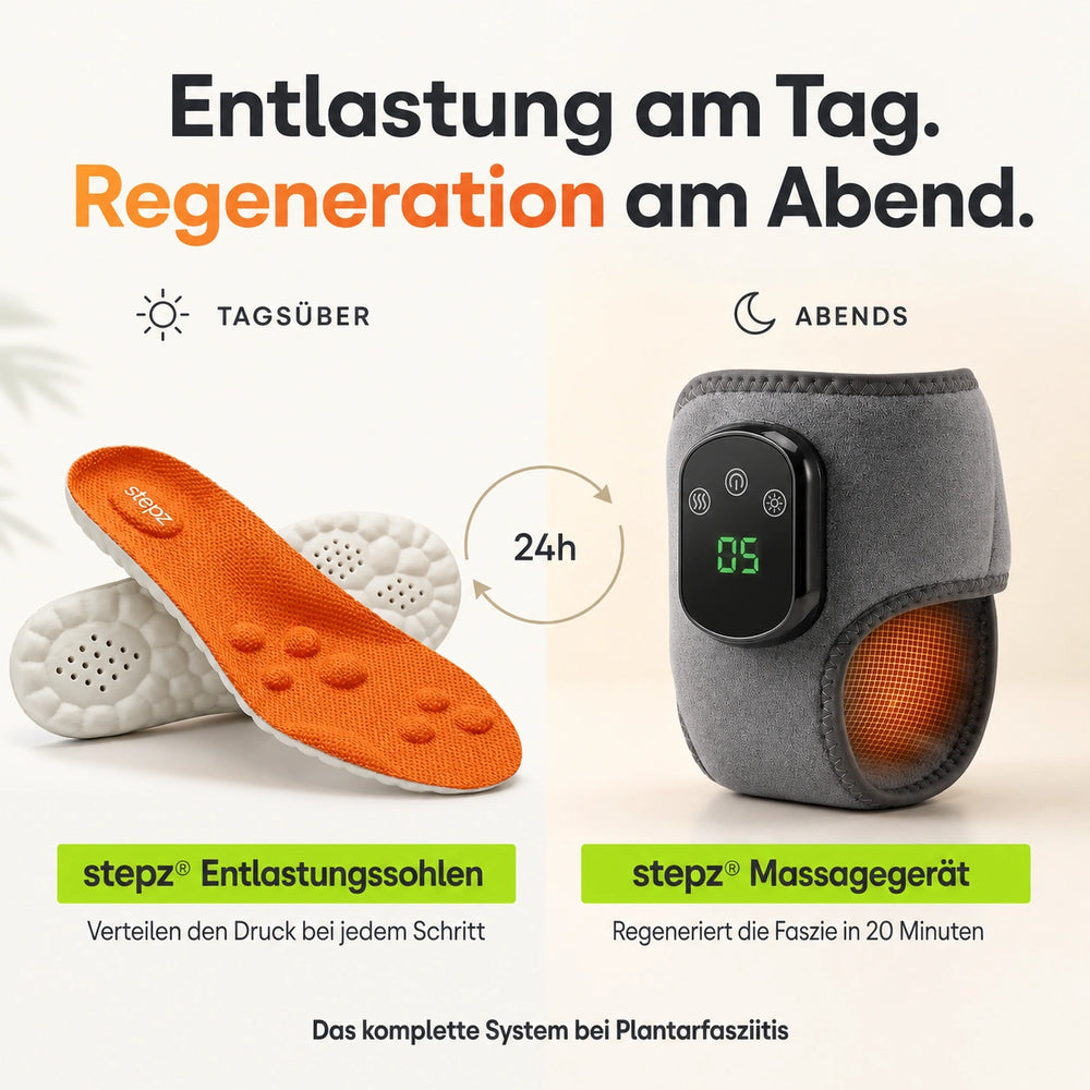 Stepz Pro® 3-in-1 Massagegerät bei Plantarfasziitis & Fersenschmerzen